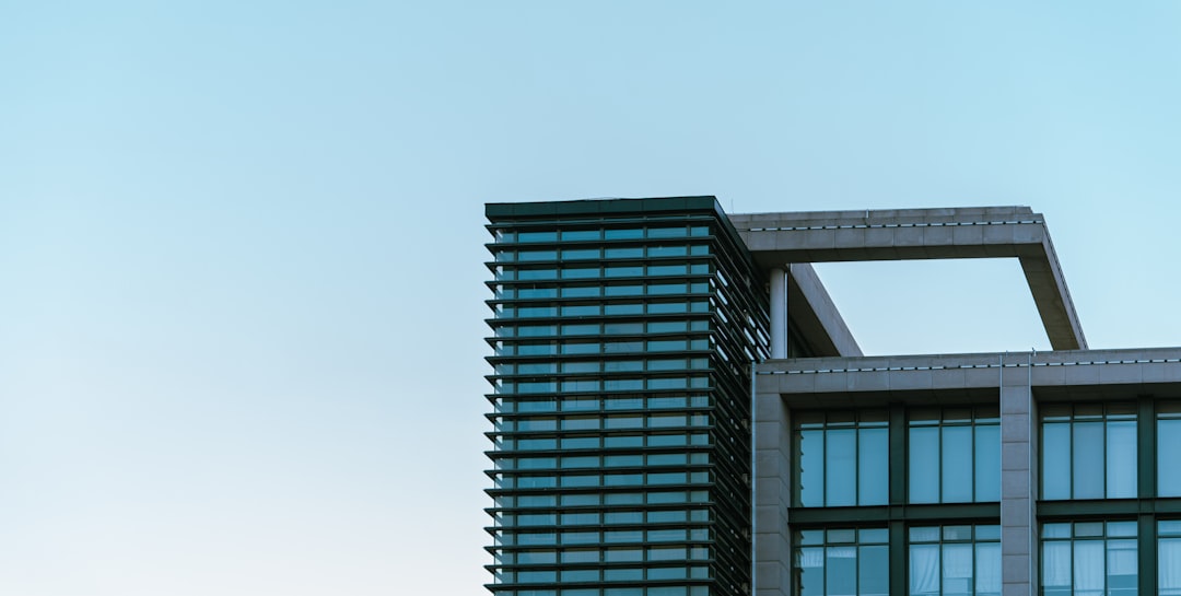a very tall building with a sky in the background